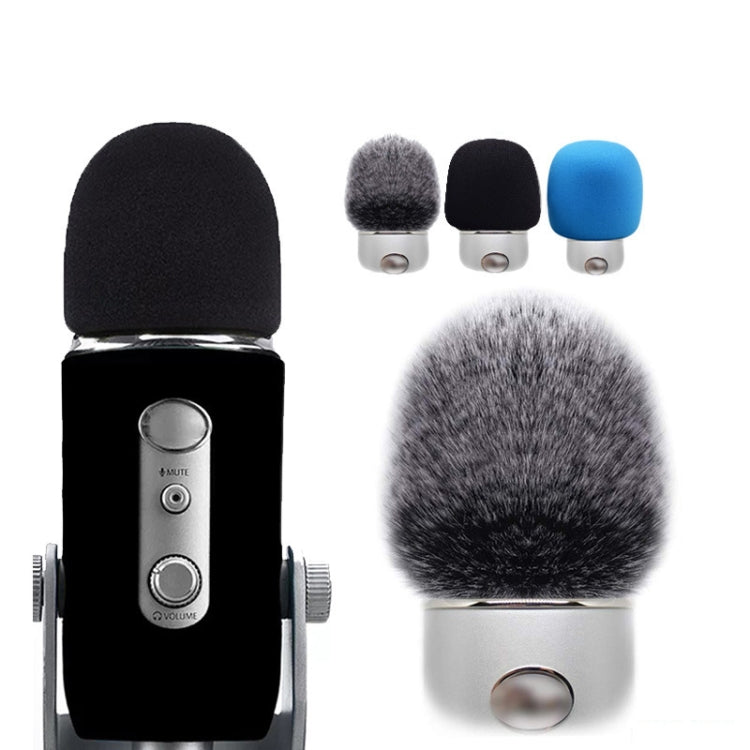 For Blue Yeti Pro Anti-Pop and Windproof Sponge/Fluffy Microphone Cover, Color: Black Hair - Consumer Electronics by buy2fix | Online Shopping UK | buy2fix