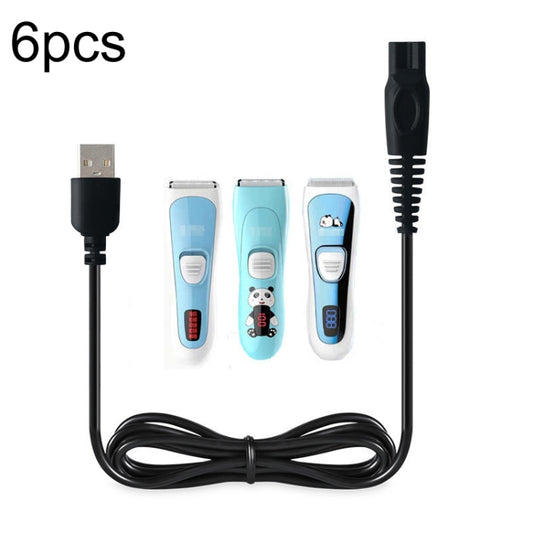 6pcs Haircut Clippers USB 5V Charging Cable For CHIGO F638 F668 F738 - Hair Trimmer by buy2fix | Online Shopping UK | buy2fix