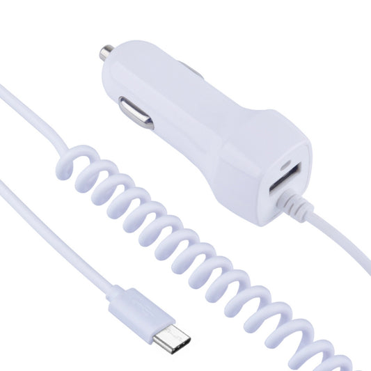 522AL Fast Charging With Cable Car Charging, Output Interface: Type-C/USB-C (White) - In Car by buy2fix | Online Shopping UK | buy2fix