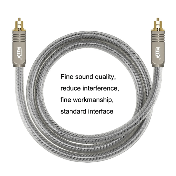 EMK YL/B Audio Digital Optical Fiber Cable Square To Square Audio Connection Cable, Length: 3m(Transparent Gray) - Audio Optical Cables by EMK | Online Shopping UK | buy2fix