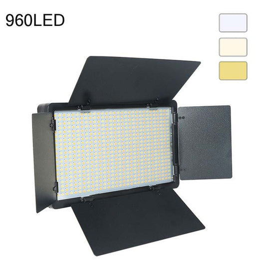 E800 3-color Temperature 40W 3200K-5600K LED Flat Panel Lights Live Broadcast Fill Light,EU Plug -  by buy2fix | Online Shopping UK | buy2fix