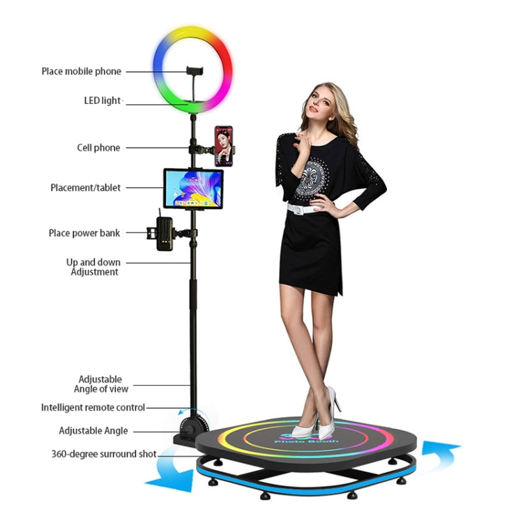 60cm Square 360 Photo Booth Electric Rotating Small Stage For Parties and Weddings -  by buy2fix | Online Shopping UK | buy2fix