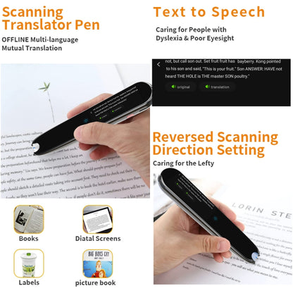 X2 International Version Multilingual Translation Pen Offline Learning Scanning Pen 112 Languages(Black) - Consumer Electronics by buy2fix | Online Shopping UK | buy2fix