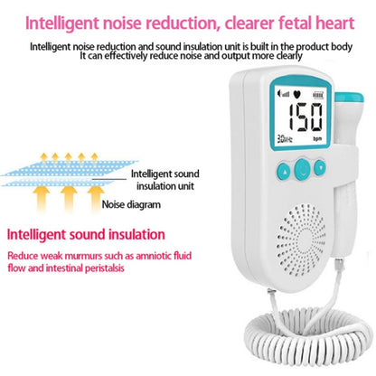 B3 Home Doppler Ultrasound Handheld Fetal Heart Pregnant Women Fetal Heart Monitor(Green) - Heart Rate Monitoring by buy2fix | Online Shopping UK | buy2fix