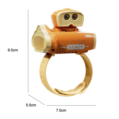 Children Spaceship Cartoon Watch Fan Projection USB Portable Bladeless Wrist Fan(Pink) - Consumer Electronics by buy2fix | Online Shopping UK | buy2fix