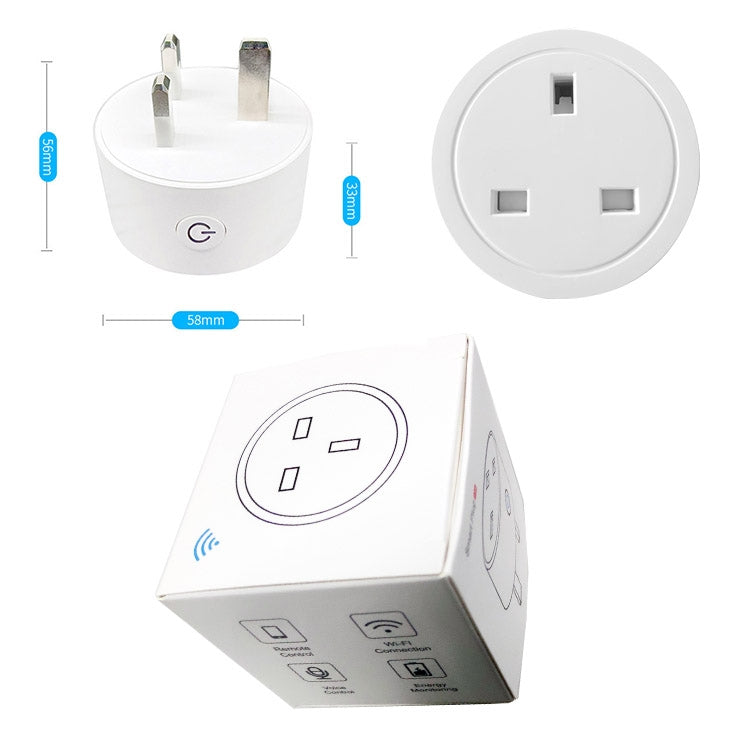 Tuya Smart App Wifi Smart Socket Phone Remote Timing Voice Switch Supports Alexa UK Plug, Style: 20A Power Model - Smart Socket by buy2fix | Online Shopping UK | buy2fix