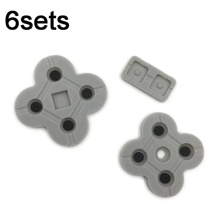 For NDSL NDS Lite Game 6sets Conductive Rubber Pad Soft Silicone Adhesive Key Button Pads - Repair & Spare Parts by buy2fix | Online Shopping UK | buy2fix