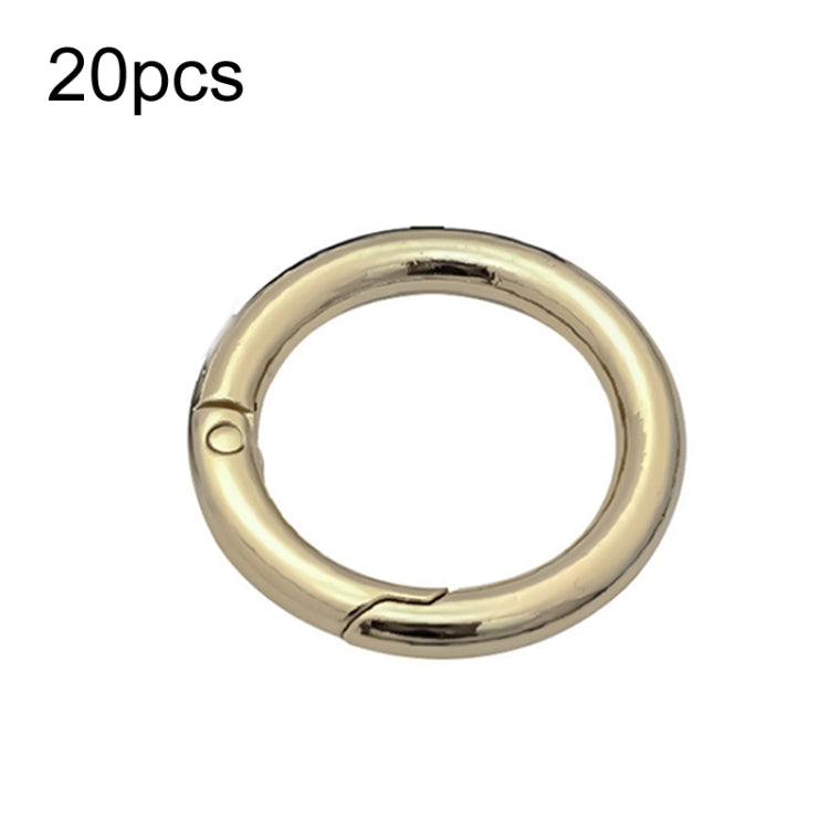 20pcs Zinc Alloy Spring Ring Metal Open Bag Webbing Keychain, Specification: 5 Points Light Gold - In Car by buy2fix | Online Shopping UK | buy2fix