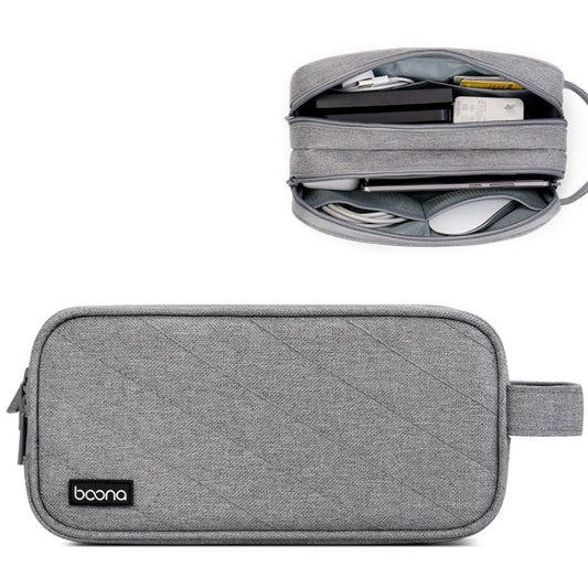 Baona BN-B001 Laptop Power Cord Mouse Headset Organizer(Grey) - Digital Storage Bag by Baona | Online Shopping UK | buy2fix