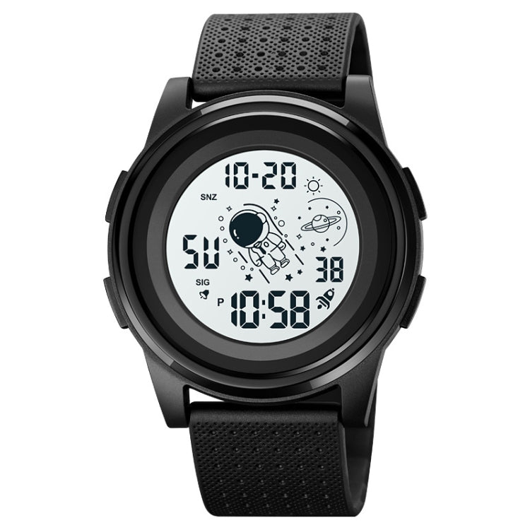 SKMEI 1883 Ultra-Thin Case Sports Multi-Function Watch Astronaut Watch(Black White Machine) - Sport Watches by SKMEI | Online Shopping UK | buy2fix