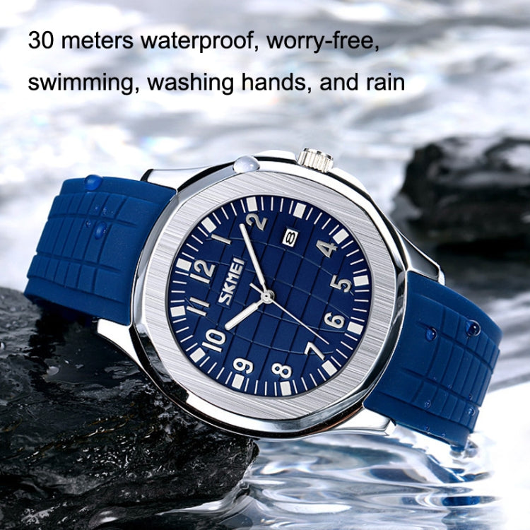 SKMEI 9286 Outdoor Sports Multifunctional Men Waterproof Quartz Watch(Blue) - Alloy Watches by SKMEI | Online Shopping UK | buy2fix