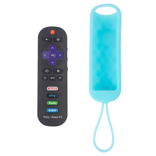 For TCL Roku RC280/RC282 2pcs Oval Remote Control Silicone Case(Blue) - Consumer Electronics by buy2fix | Online Shopping UK | buy2fix