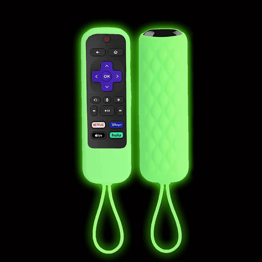 For TCL Roku 3600R/3900/Voice RCAL7R 2pcs Remote Control Silicone Case(Luminous green) - Consumer Electronics by buy2fix | Online Shopping UK | buy2fix