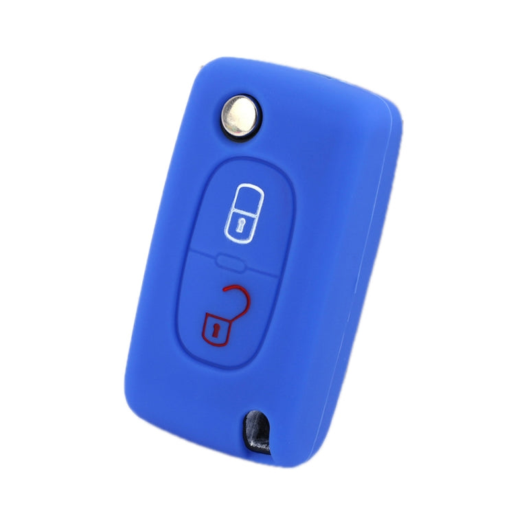 2pcs Car Key Cover for Peugeot 206/207/4008/3008 Citroen Sega/Triumph/C5(Sea Blue) - In Car by buy2fix | Online Shopping UK | buy2fix