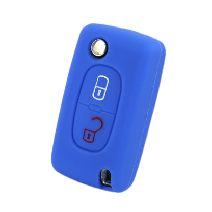 2pcs Car Key Cover for Peugeot 206/207/4008/3008 Citroen Sega/Triumph/C5(Sea Blue) - In Car by buy2fix | Online Shopping UK | buy2fix