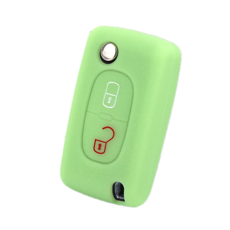 2pcs Car Key Cover for Peugeot 206/207/4008/3008 Citroen Sega/Triumph/C5(Luminous Green) - In Car by buy2fix | Online Shopping UK | buy2fix