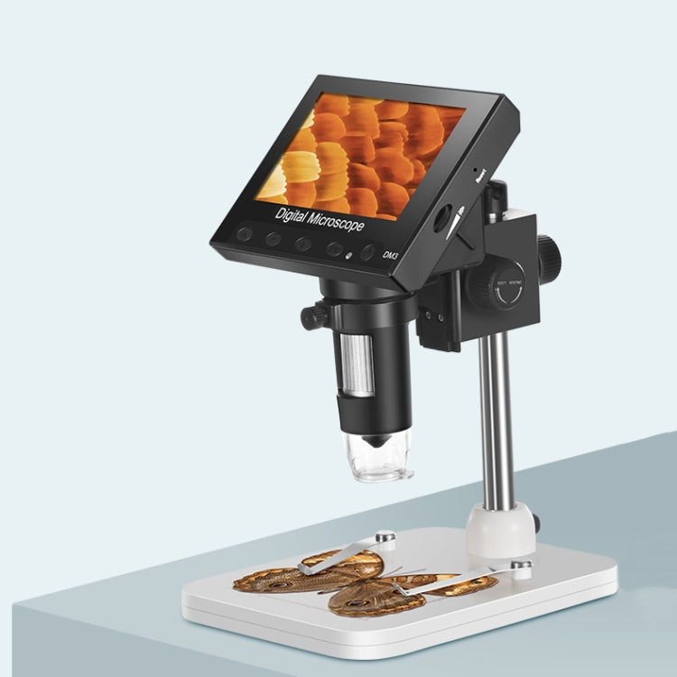 DM3 4.3-Inch Screen LED Light 1000X HD Portable Electronic Digital Microscope, Specification: Plastic - Digital Microscope by buy2fix | Online Shopping UK | buy2fix