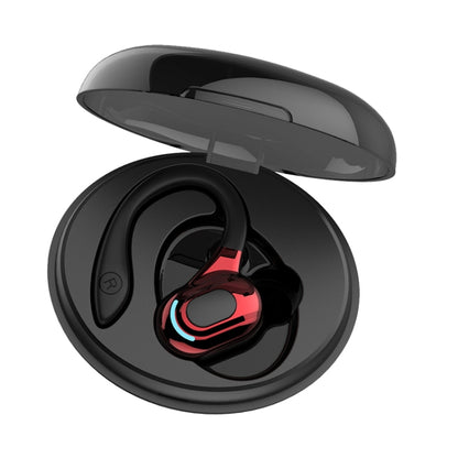 F8 Hanging Ear Stereo Wireless Bluetooth Earphones With Charging Bin(Red Single Ear) - Bluetooth Earphone by buy2fix | Online Shopping UK | buy2fix