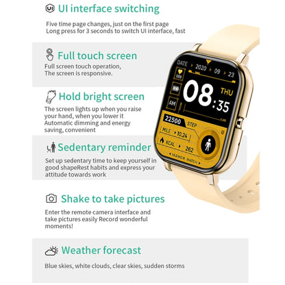 H10 1.69 inch Screen Bluetooth Call Smart Watch, Support Heart Rate/Blood Pressure/Sleep Monitoring, Color: Grey - Smart Wear by buy2fix | Online Shopping UK | buy2fix