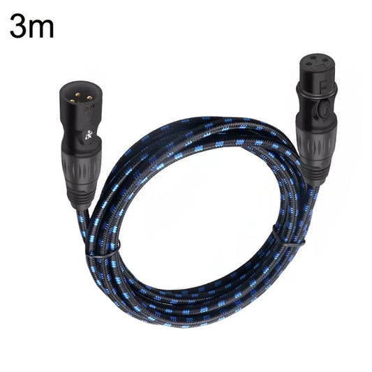 KN006 3m Male To Female Canon Line Audio Cable Microphone Power Amplifier XLR Cable(Black Blue) -  by buy2fix | Online Shopping UK | buy2fix