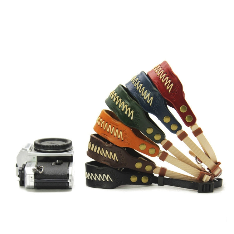 Zeku Retro Leather SLR Wristband Anti-drop Camera Wrist Strap without Camera(Brown) - Camera Strap by buy2fix | Online Shopping UK | buy2fix