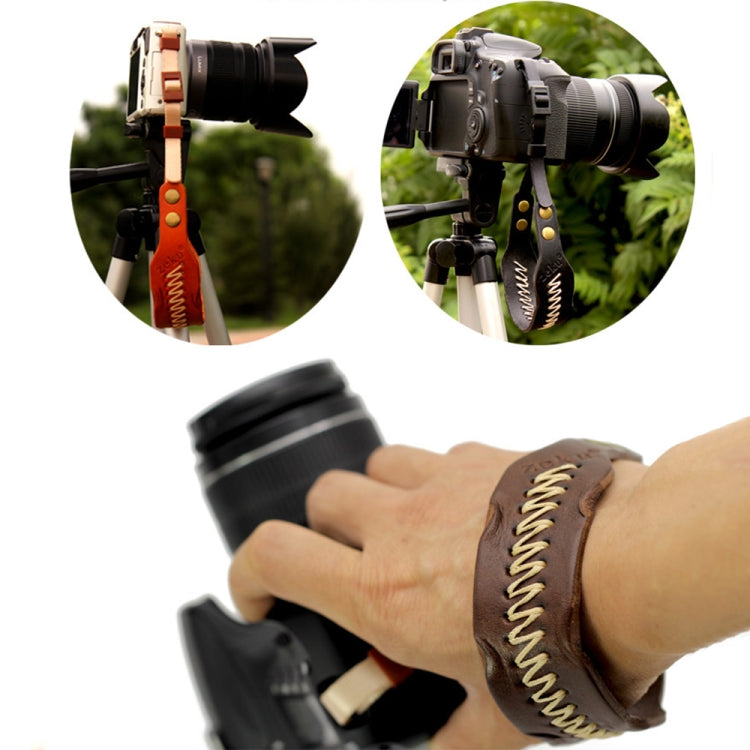 Zeku Retro Leather SLR Wristband Anti-drop Camera Wrist Strap without Camera(Brown) - Camera Strap by buy2fix | Online Shopping UK | buy2fix