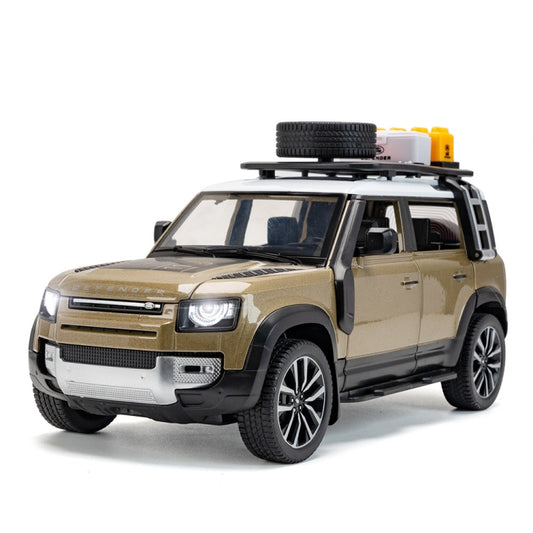 Simulation 1:24 7 Open Doors Alloy Off-Road SUV Car Sound Light Model Children Toy Ornament(Brown) - Model Toys by buy2fix | Online Shopping UK | buy2fix
