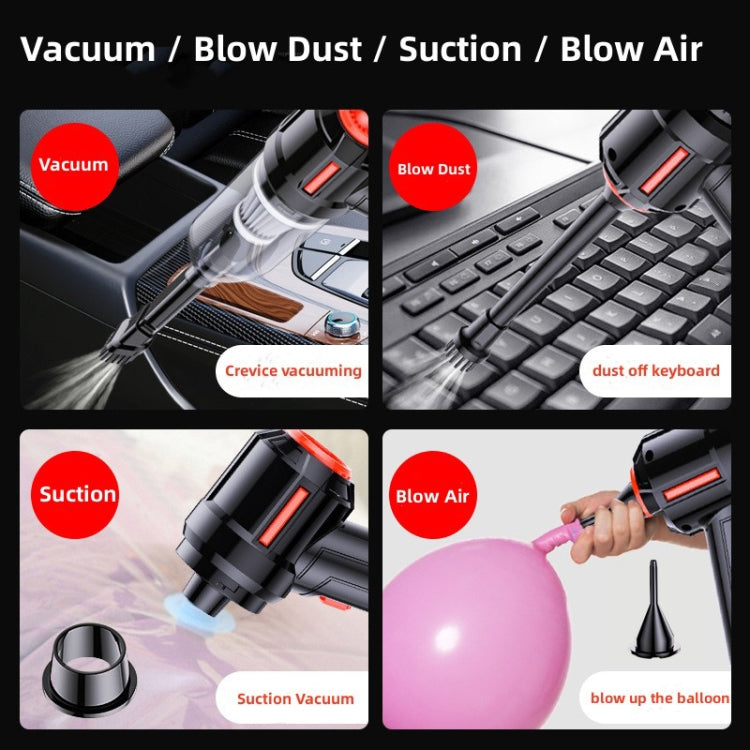 SUITU  ST-6629 3 In 1 5500pa Car Wireless Vacuum Cleaner Blowing Suction And Pumping 3 Modes White -USB Cable - Vacuum Cleaner by SUITU | Online Shopping UK | buy2fix
