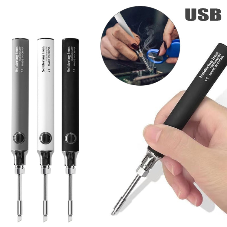 8W USB 5V Cordless Soldering Iron Low Voltage Soldering Pen(White) - Electric Soldering Iron by buy2fix | Online Shopping UK | buy2fix