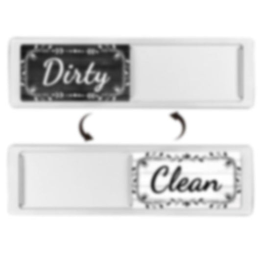 Dishwasher Magnet Clean Dirty Sign Double-Sided Refrigerator Magnet(Silver Wood Grain Lace) - Dish Washers & Accessories by buy2fix | Online Shopping UK | buy2fix