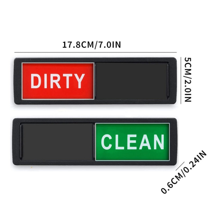 Dishwasher Magnet Clean Dirty Sign Double-Sided Refrigerator Magnet(Silver-Black and White) - Dish Washers & Accessories by buy2fix | Online Shopping UK | buy2fix