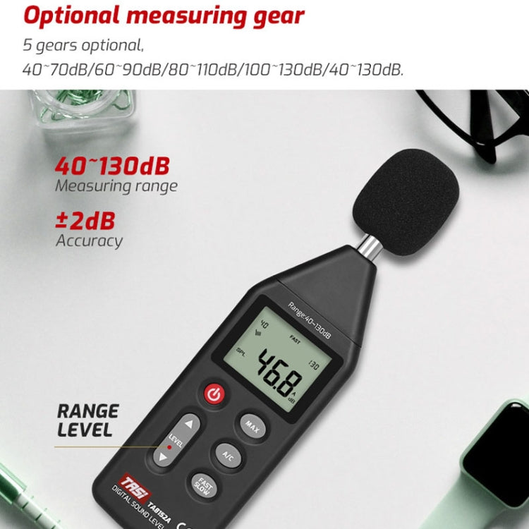 TASI TA8152A Noise Measurement Sound Decibel Meter - Light & Sound Meter by TASI | Online Shopping UK | buy2fix