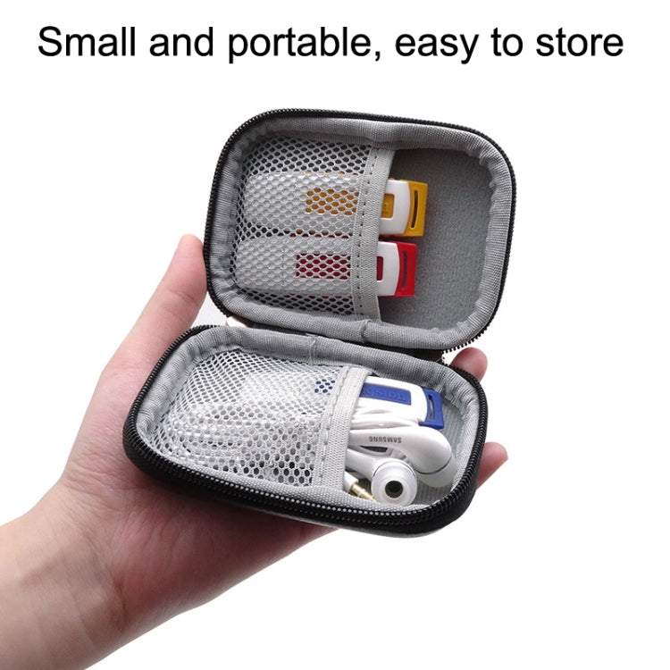 GH1803 EVA Data Cable U Disk Key Coin Wallet Mini Earphone Storage Box(Black) - Digital Storage Bag by buy2fix | Online Shopping UK | buy2fix