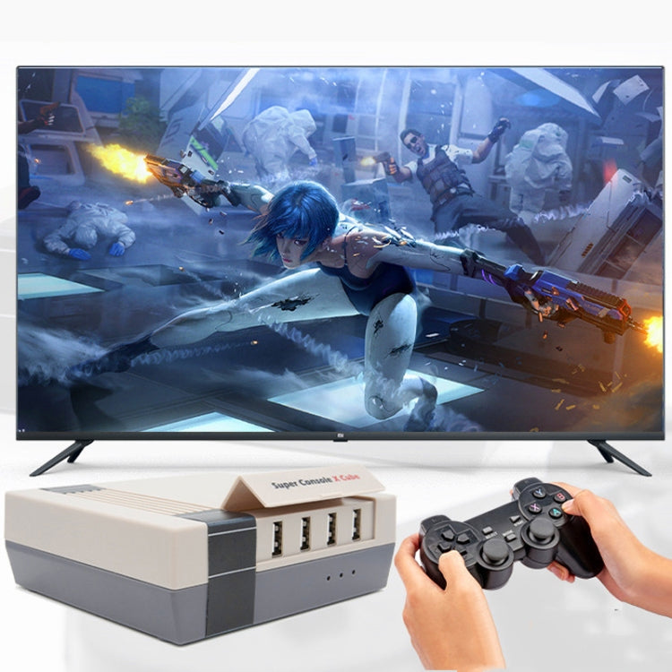 Super Console X Cube Wireless Retro TV Video Game Console Built-in 50+ Emulators 64G 33000+ Games 4 Handles(AU Plug) - Pocket Console by buy2fix | Online Shopping UK | buy2fix