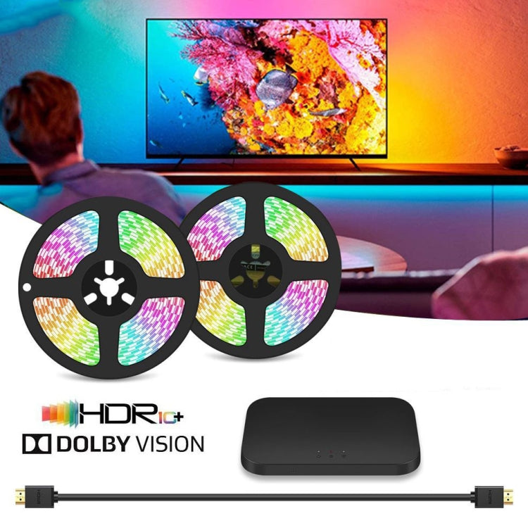 HDMI 2.0-PRO Smart Ambient TV Led Backlight Led Strip Lights Kit Work With TUYA APP Alexa Voice Google Assistant 2 x 2m(UK Plug) - Casing Waterproof Light by buy2fix | Online Shopping UK | buy2fix