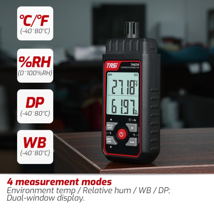 TASI TA621A Digital Dew Point Thermometer Ambient Temperature Humidity Gauge - Thermostat & Thermometer by TASI | Online Shopping UK | buy2fix