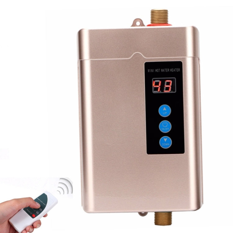 AU Plug 4000W Electric Water Heater With Remote Control Adjustable Temperate(Gold) - Water Heaters & Parts by buy2fix | Online Shopping UK | buy2fix