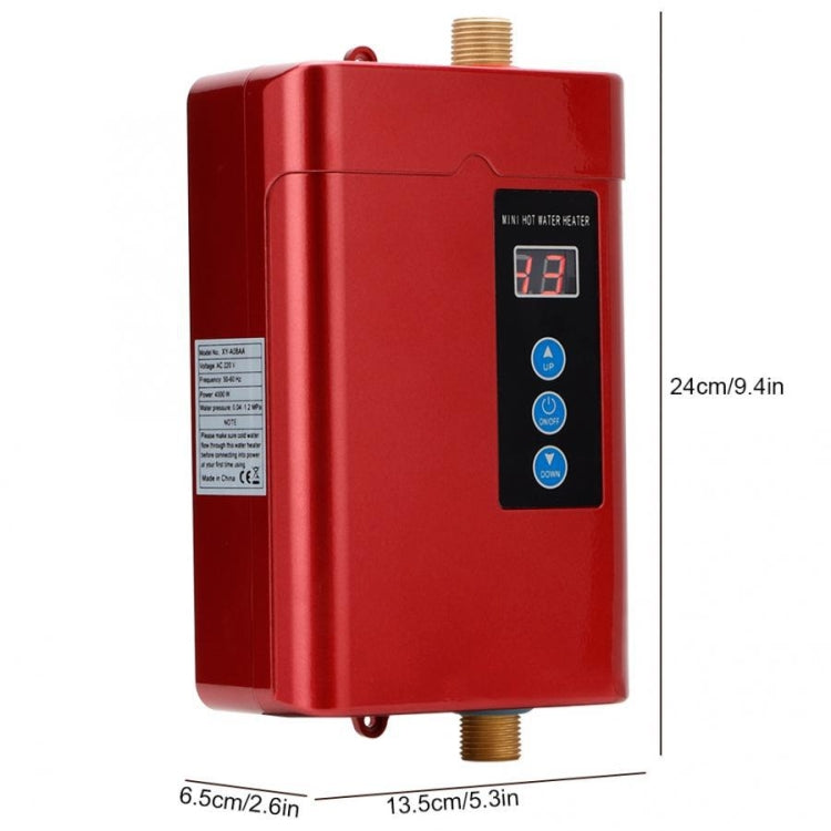 UK Plug 3000W  Electric Water Heater With Remote Control Adjustable Temperate(Red) - Water Heaters & Parts by buy2fix | Online Shopping UK | buy2fix