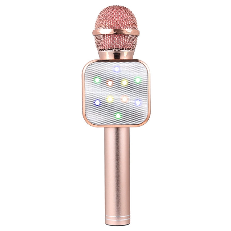 WS-1818 LED Light Flashing Microphone Self-contained Audio Bluetooth Wireless Microphone(Rose Gold) - Microphone by buy2fix | Online Shopping UK | buy2fix