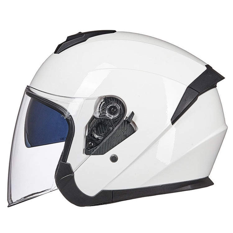 GXT Electric Vehicle Four Seasons Sun Protection & Windshield Double Lens Helmet, Size: XL(Bright White) - Helmets by GXT | Online Shopping UK | buy2fix