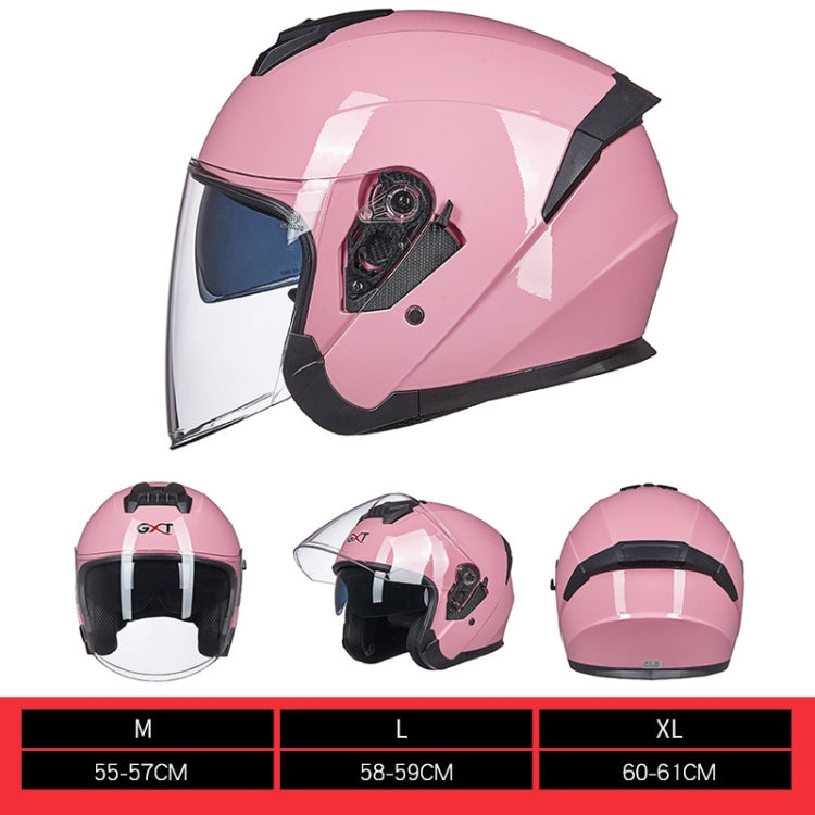 GXT Electric Vehicle Four Seasons Sun Protection & Windshield Double Lens Helmet, Size: M(Bright Black Red) - Helmets by GXT | Online Shopping UK | buy2fix