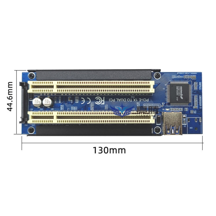 PCI-E 1X To Dual PCI Riser Card Extend Adapter Add Expansion Card For PC Computer - Add-on Cards by buy2fix | Online Shopping UK | buy2fix