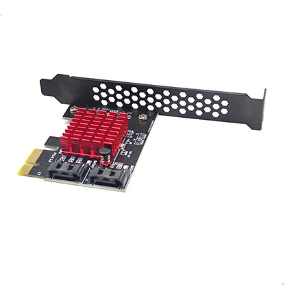 PCI-E 1X GEN3 To SATA3.0 Expansion Card 2 Ports 6Gbps Transfer Expansion IPFS Hard Disk - Add-on Cards by buy2fix | Online Shopping UK | buy2fix