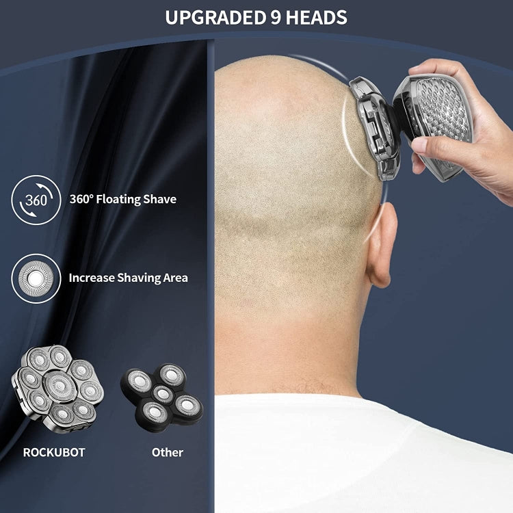 6 In 1 9 Knife Head Multifunctional USB Shaver Full Body Water Washing Shaver Men Hair Bald - Electric Shavers by buy2fix | Online Shopping UK | buy2fix