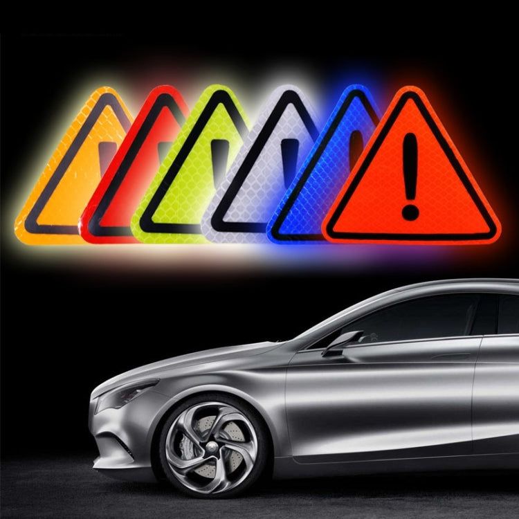 10pcs Car Tail Triangle Reflective Stickers Safety Warning Danger Signs Car Stickers(Green) - Warning Sticker by buy2fix | Online Shopping UK | buy2fix