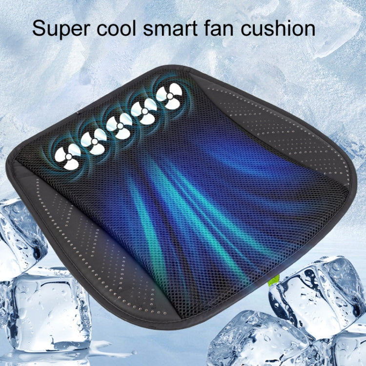 Multifunctional USB Fan Ventilation Heat Dissipation Car Seat Cushion(Blue) - Seat Accessories by buy2fix | Online Shopping UK | buy2fix