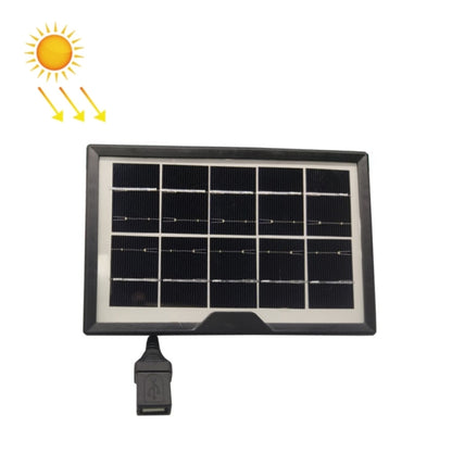 Small Table Lamp Flashlight With USB Female Head 5V/1.8W Solar Panel(Black) - Solar Panels by buy2fix | Online Shopping UK | buy2fix