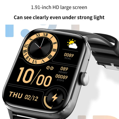 Aluminum Voice Assistant Music Blood Glucose Watch(Black) - Smart Watches by buy2fix | Online Shopping UK | buy2fix