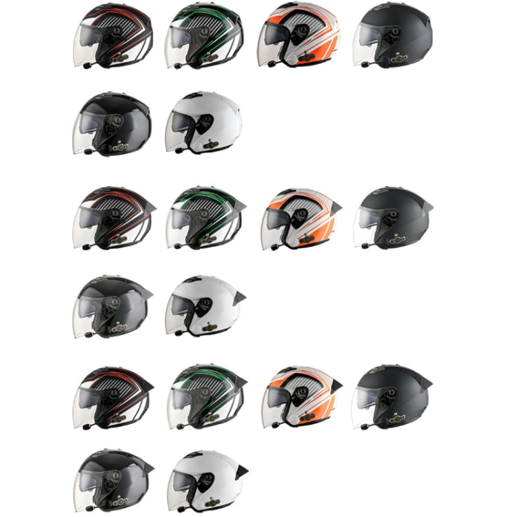 KUQIBAO Motorcycle Smart Bluetooth Sun Protection Double Lens Safety Helmet, Size: L(Bright Black Phantom Fiber+Gray Tail) - Helmets by KUQIBAO | Online Shopping UK | buy2fix