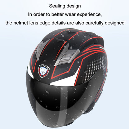 KUQIBAO Motorcycle Smart Bluetooth Sun Protection Double Lens Safety Helmet, Size: L(Matte Black) - Helmets by KUQIBAO | Online Shopping UK | buy2fix